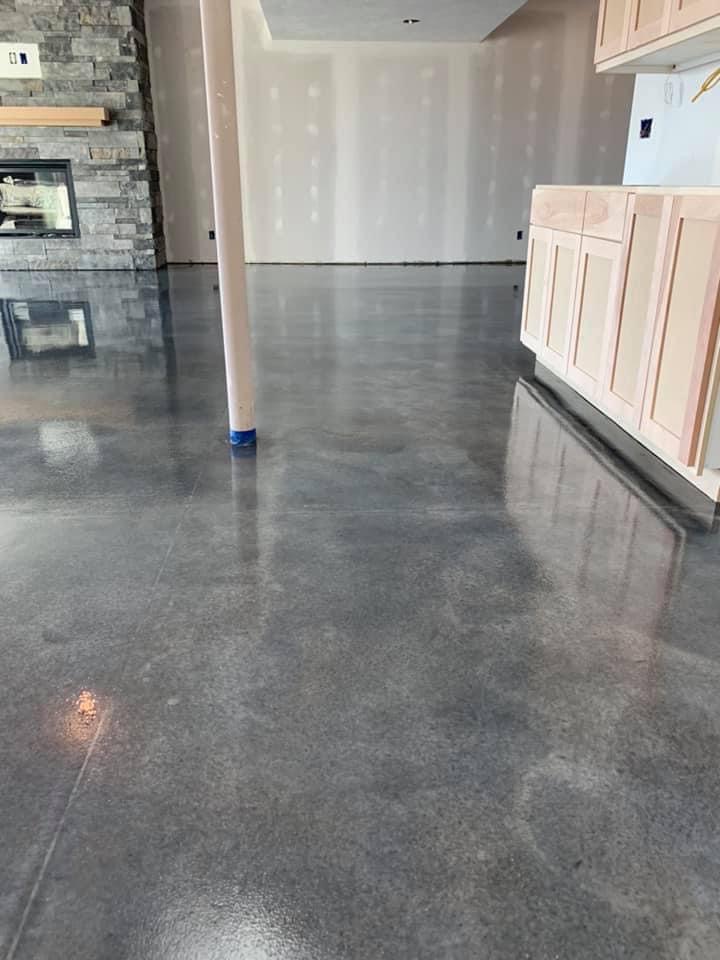 Stained concrete floor Omaha
